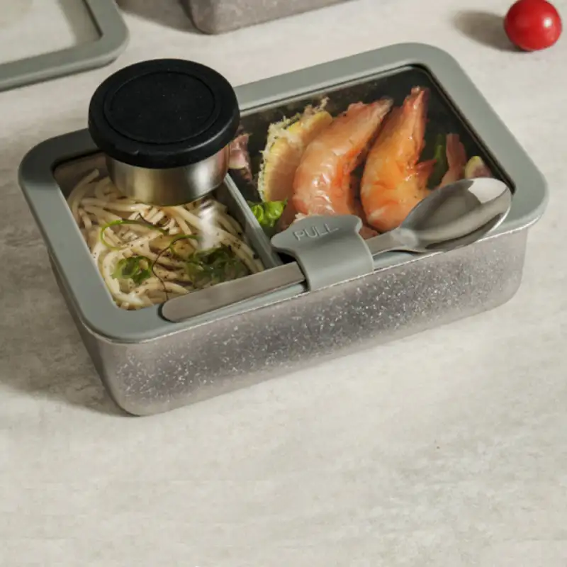 My Store Reintitan Titan lunchbox with transparent window and silicone seal, 1000ml or 1250ml capacity, made of 99.7% pure titanium.