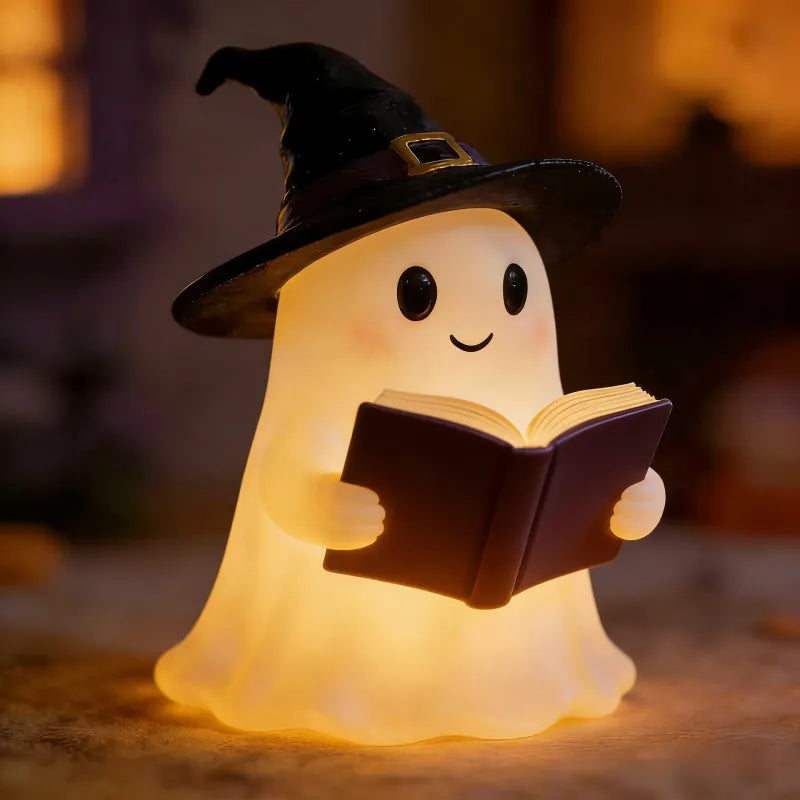 My Store NachtGeist Lampe 2026, small ghost-shaped lamp emitting warm light and cozy glow, ideal for ambient lighting.