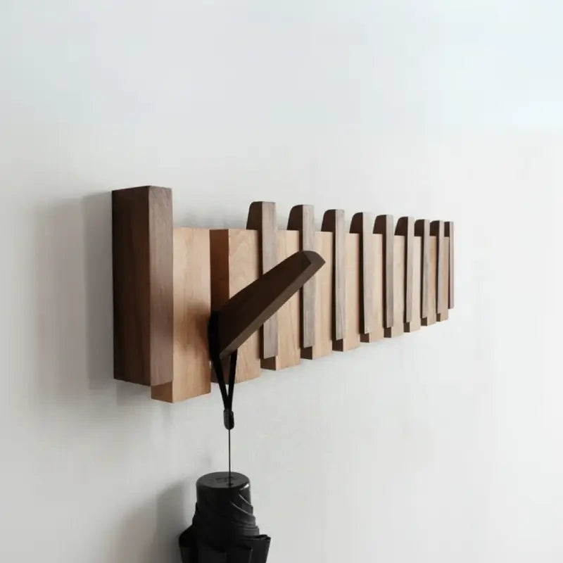 Wooden wall hook from HarmonyCoat by My Store, designed for hallway and entrance area, featuring a creative piano-inspired design.