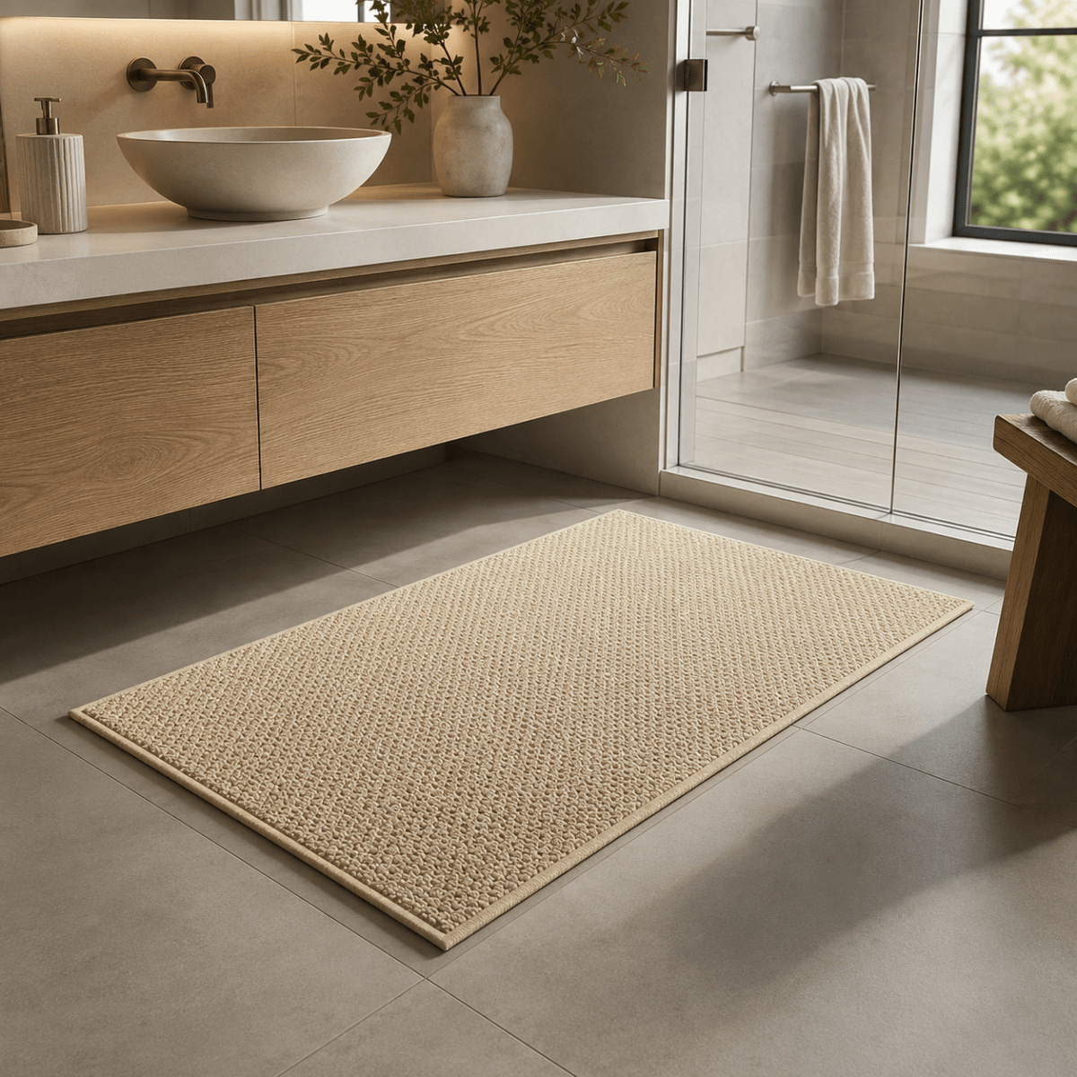Heavy-duty entrance mat by My Store with textured surface, ideal for entryways, hallways, and patios.