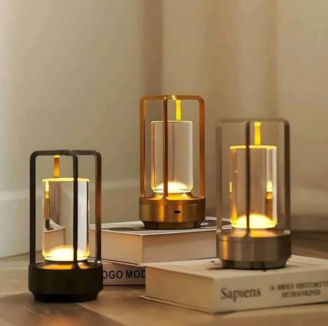 My Store LumiLight wireless table lamp, waterproof and portable with stylish design and dimmable lighting, ideal for versatile use.