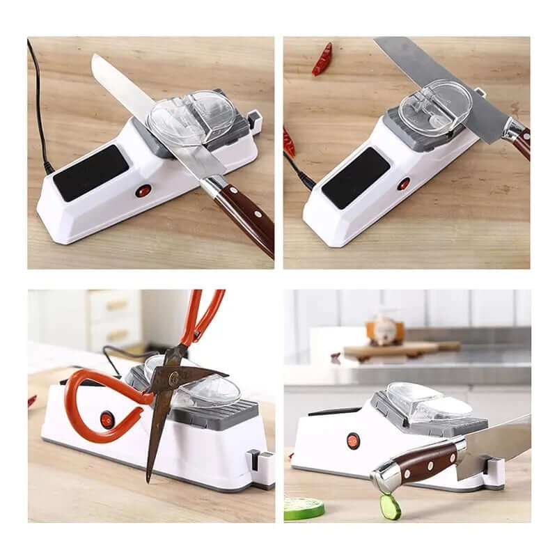 SharpEase™ kitchen knife sharpener from My Store, compact device for safely sharpening dull, blunt kitchen knives.